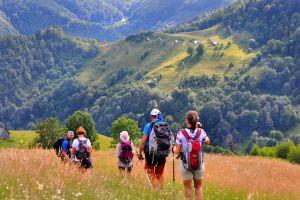 Hiking in spectacular scenery