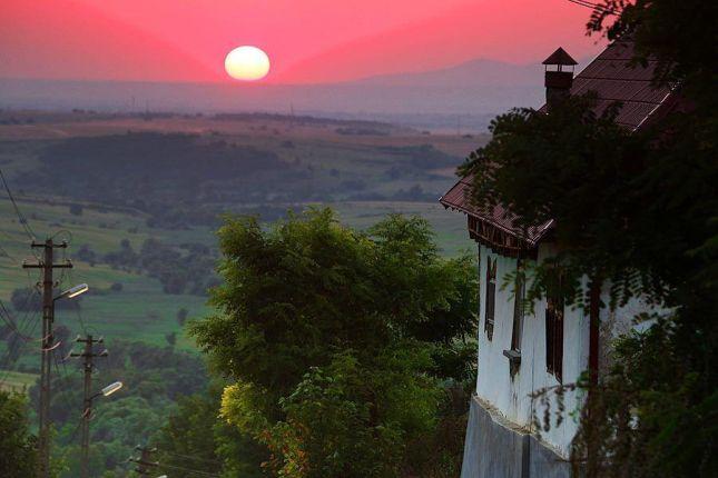 Sunset in Potoc viilage from where we enter into the national park