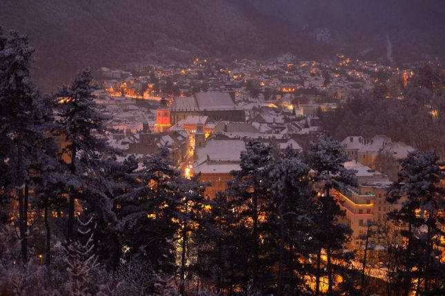 The city in a winter morning 