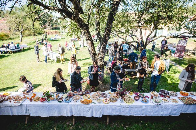 Rural buffet at one of the Transilvanian Brunches