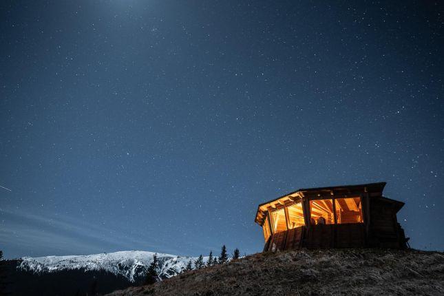 Our wooden cabin, well integrated in the landscape