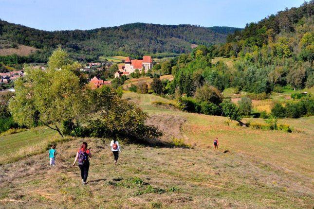 Panoramic view over Biertan